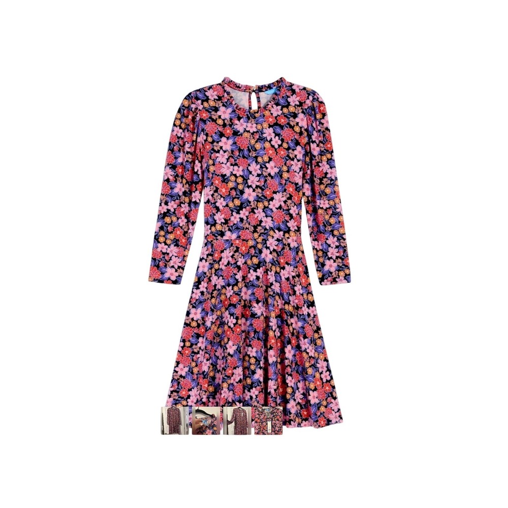 NWT Draper James Abtract Dahlia Fit &‎ Flare Midi Dress Party - Size Unknown